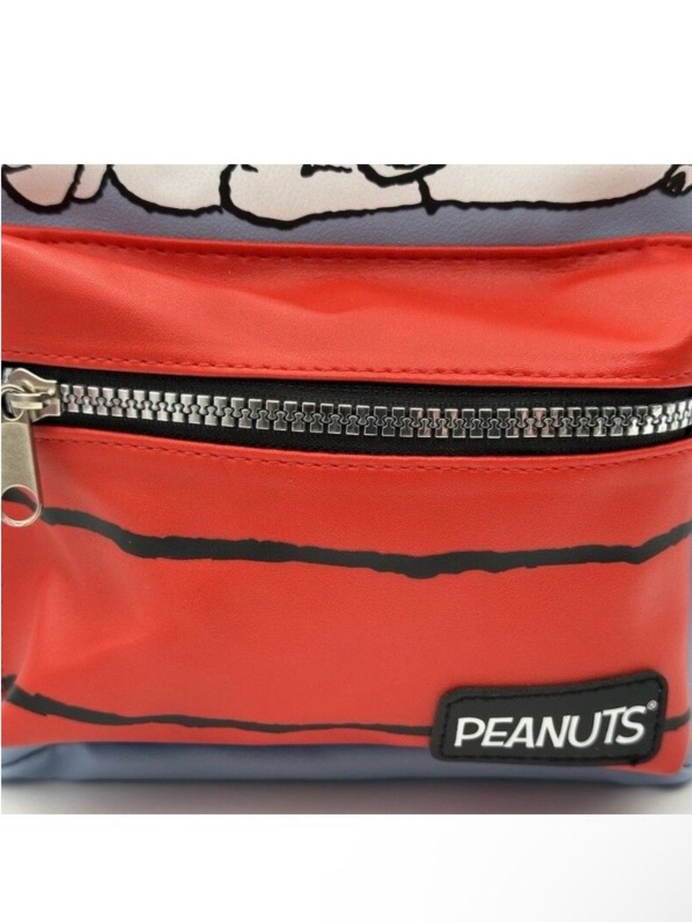 Peanuts Sleeping Snoopy Doghouse Faux Leather Mini Backpack Purse Diaper Bag NWT - Picture 4 of 10
